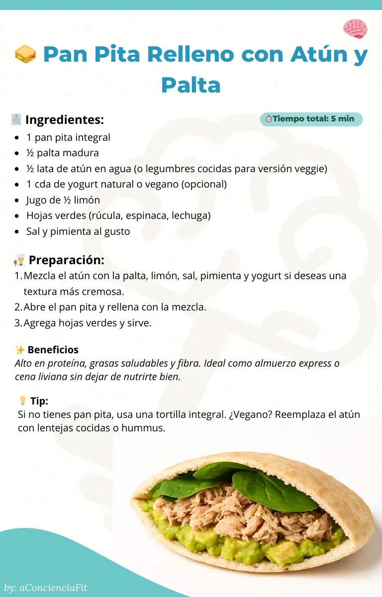 Página interior de la guía Recetas Saludables.