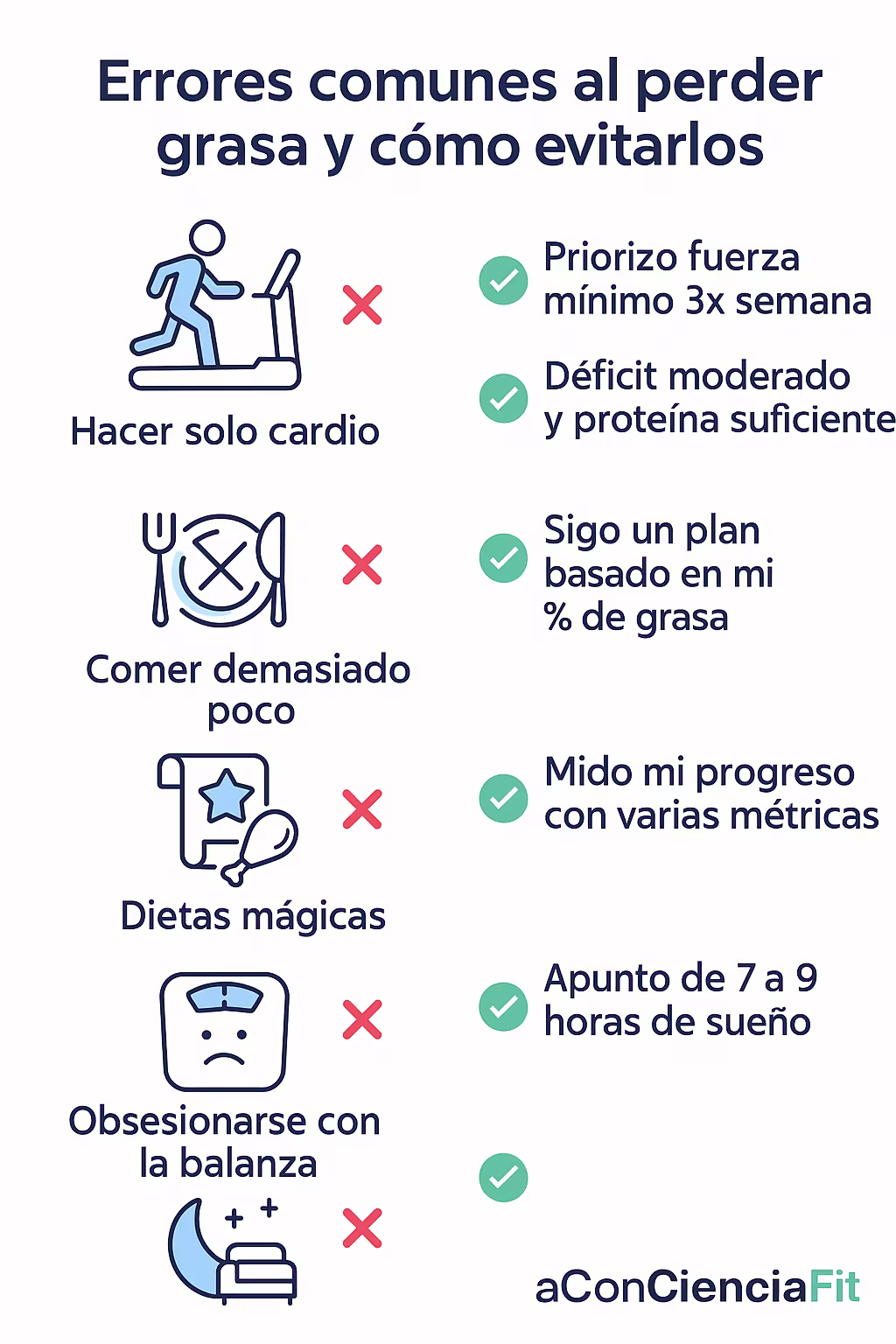Errores comunes visualizados