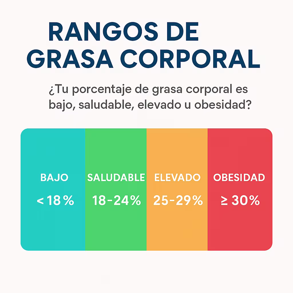 Gráfico de rangos de grasa corporal